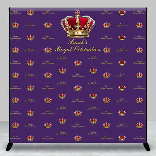 Lofaris Crown Royal Custom Step And Repeat Purple Birthday Backdrop