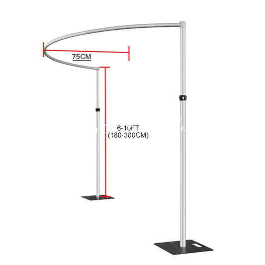Lofaris Curved Top 6x10ft Adjustable Pipe And Drape Frame