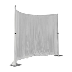 Lofaris Curved Adjustable Pipe Drape Backdrop Stand for Event