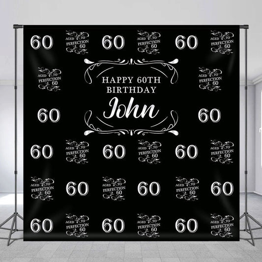 Lofaris Custom Age To Perfection 60th Birthday Backdrop