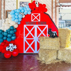 Lofaris Custom Barn 7x7FT Arch Backdrop for Theme Party