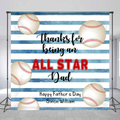 Lofaris Custom Baseball All Star Happy Fathers Day Backdrop