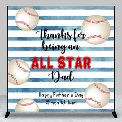 Lofaris Custom Baseball All Star Happy Fathers Day Backdrop