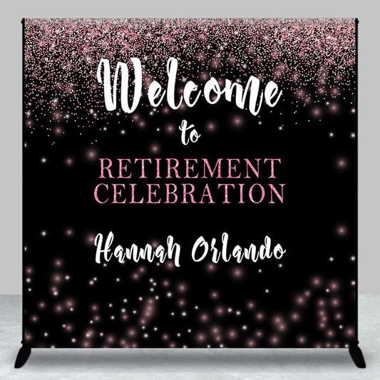 Lofaris Custom Black Bokeh Retirement Celebration Backdrop