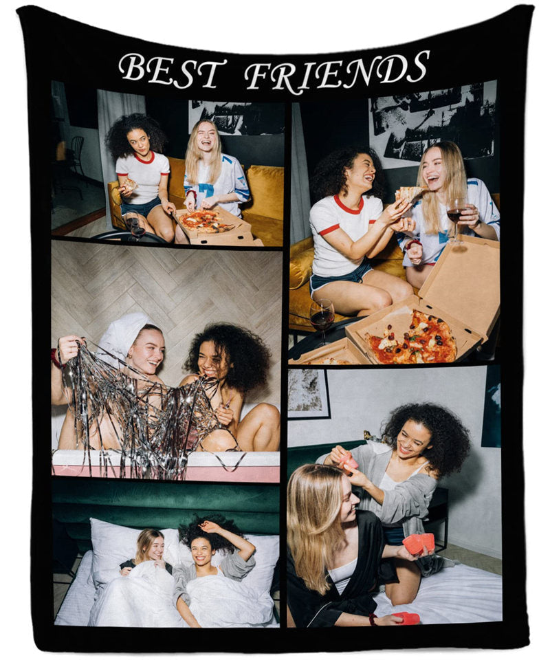 Lofaris Custom Blanket With Text Photos For Best Friend