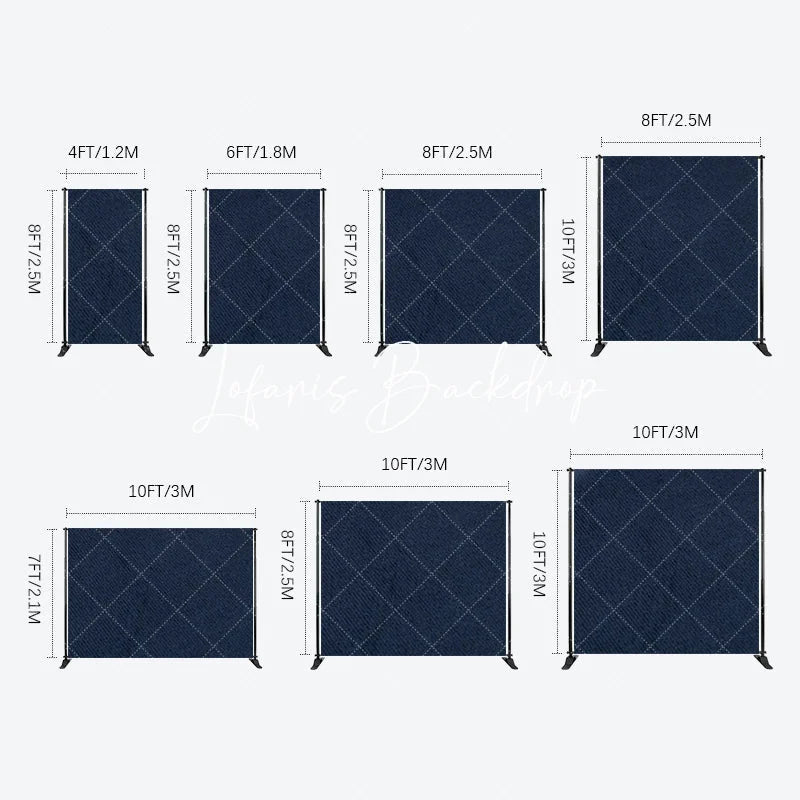 Lofaris Custom Blue Metal Texture Family Reunion Backdrop