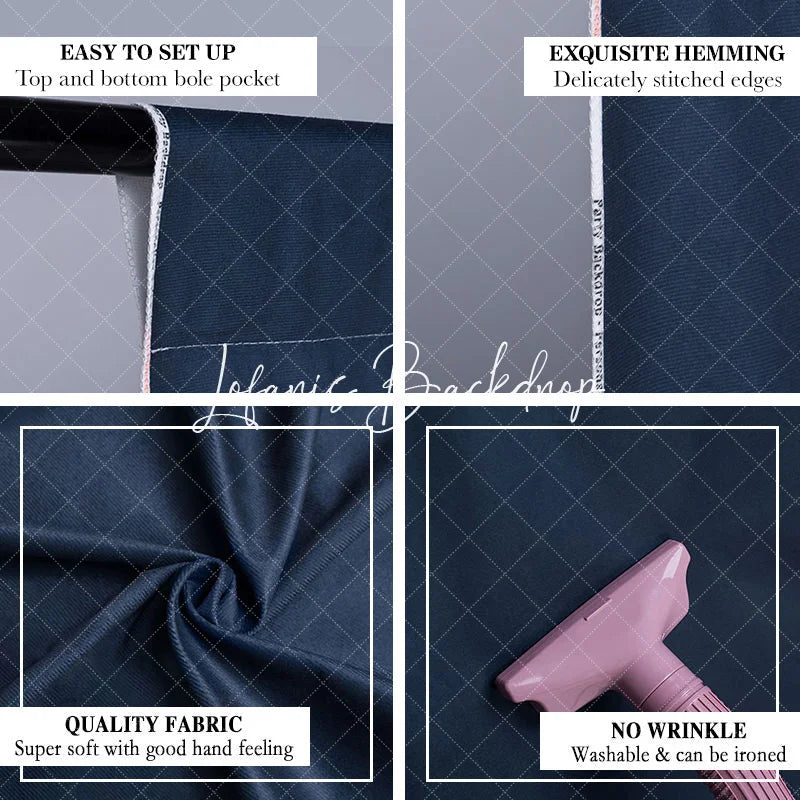 Lofaris Custom Blue Metal Texture Family Reunion Backdrop