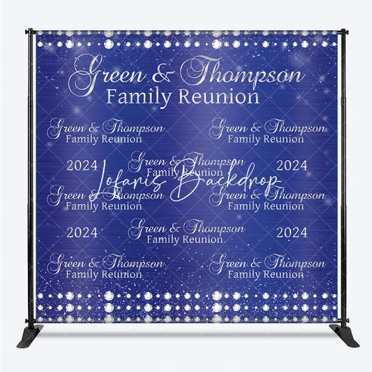 Lofaris Custom Blue Metal Texture Family Reunion Backdrop