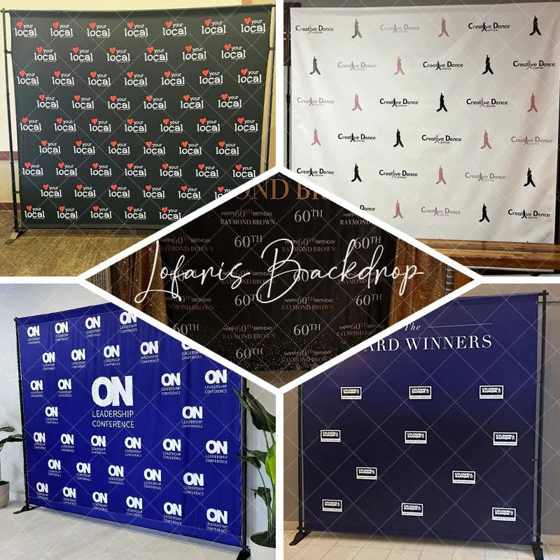 Lofaris Custom Blue Metal Texture Family Reunion Backdrop