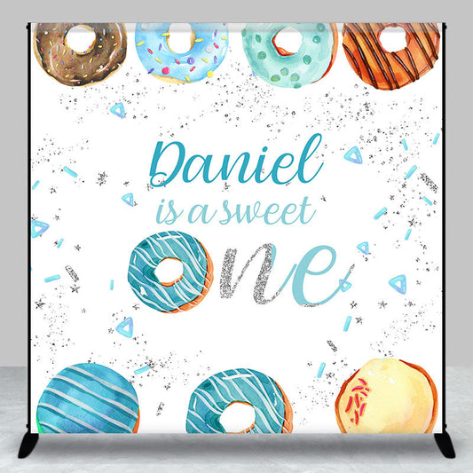 Lofaris Custom Blue Sweet One Birthday Party Backdrop For Kid