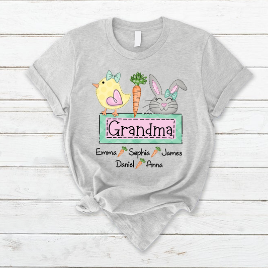 Lofaris Custom Chick Rabbit Grandma Easter Days T-Shirt