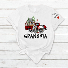 Lofaris Custom Christmas Gnome Grandma And Kids T - Shirt