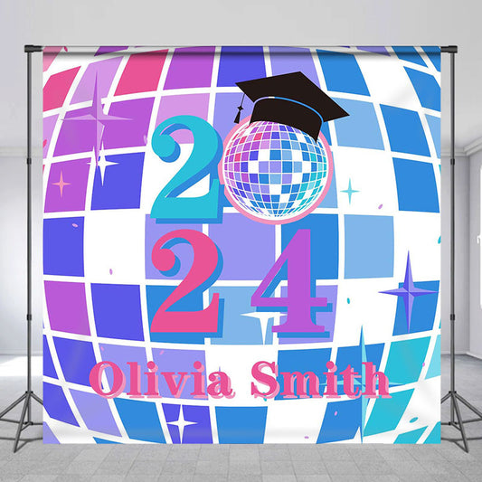 Lofaris Custom Colored Light Ball Graduation Party Backdrop