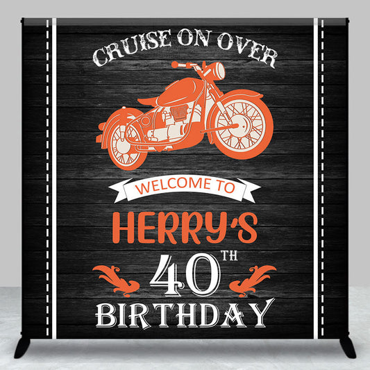 Lofaris Custom Cruise On Overe Motorcycle Birthday Backdrop