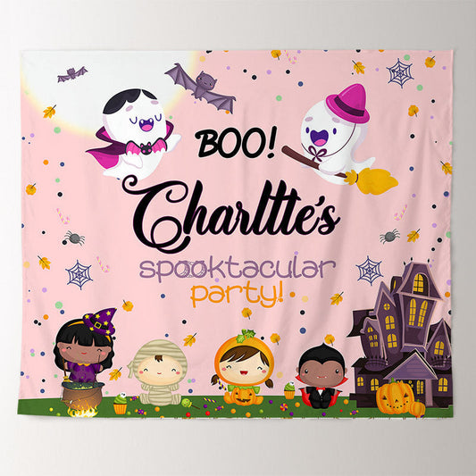 Lofaris Custom Cute Halloween Spooktacular Party Backdrop