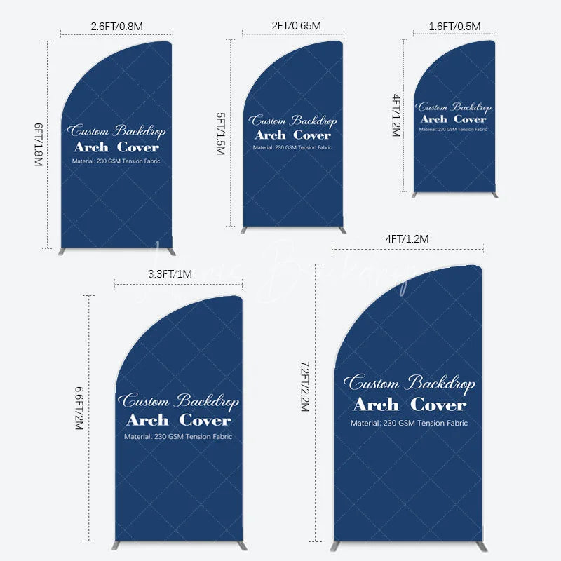 Lofaris Custom Party Half Moon Arch Backdrop Cover