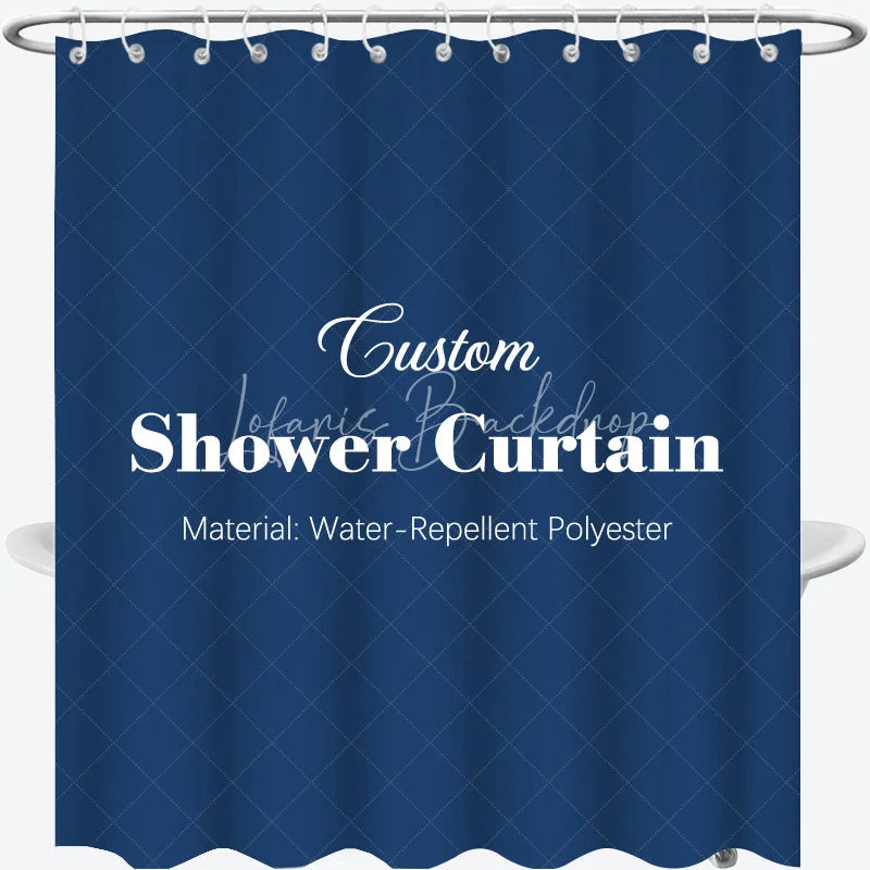 Lofaris Custom Design Photo Text Unique Shower Curtain