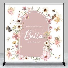 Lofaris Custom Fairies Daisy Arch Boho Baby Shower Backdrop