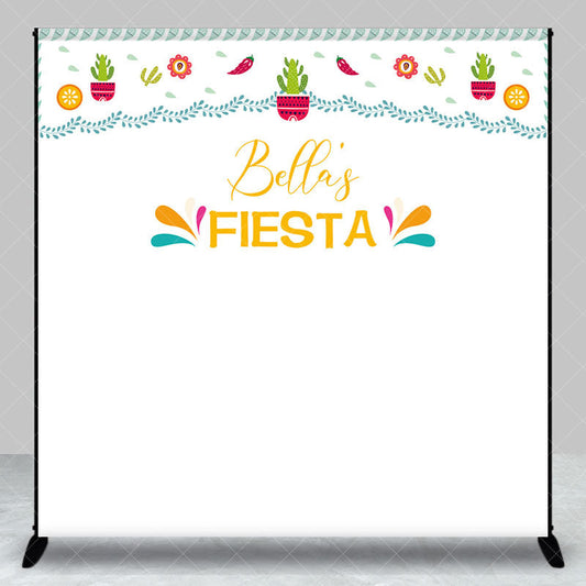 Lofaris Custom Fiesta Birthday Photo Booth Backdrop For Lady