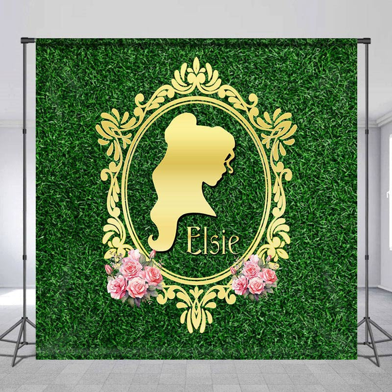 Lofaris Custom Floral Greenery Princess Birthday Backdrop