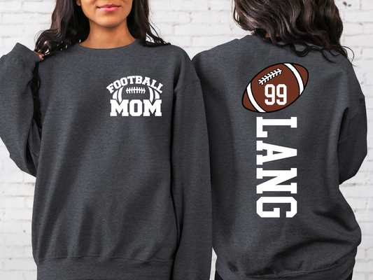Lofaris Custom Football Number Sweatshirt Gift For Mom