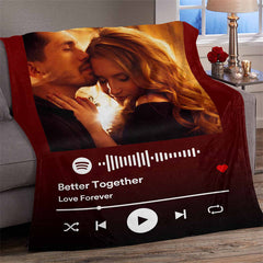 Lofaris Custom Blanket With Photo Song Gifts For Friend