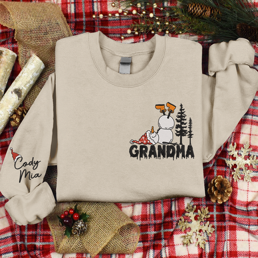 Lofaris Custom Give Grandma And Kids Snowman Sweatshirt