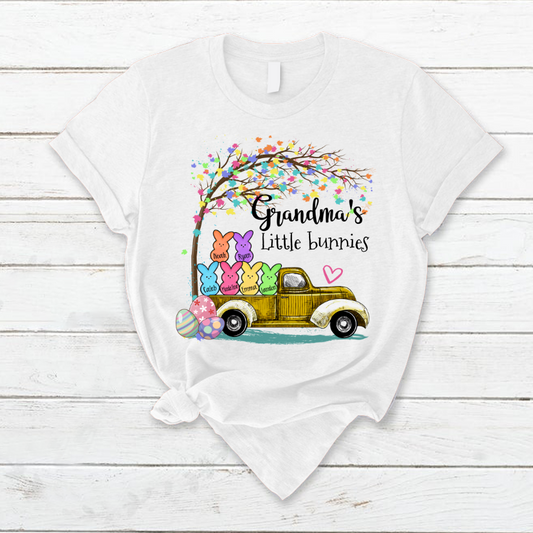 Lofaris Custom Grandma Little Bunnies Easter Day T-Shirt