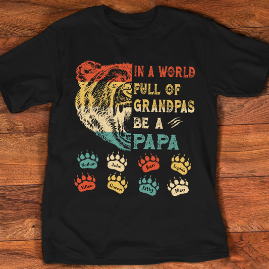 Lofaris Custom Grandpa Papa Bears Paws Fathers Day Backdrop