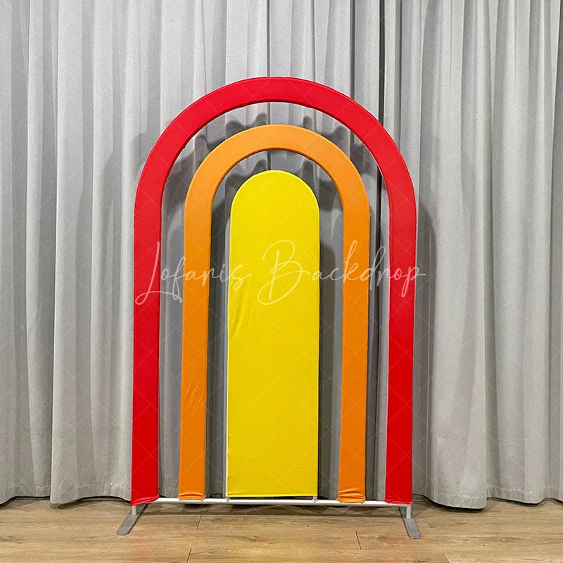 Lofaris Custom Hollow Rainbow Open Arch Backdrop for Party