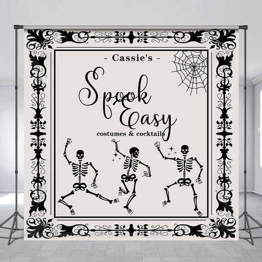 Lofaris Custom Human Skeleton Halloween Costumes Backdrop