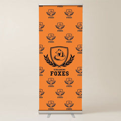 Lofaris Custom Logo Repeat Orange Retractable Business Banner