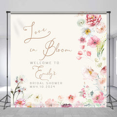 Lofaris Custom Love In Bloom Floral Bridal Shower Backdrop