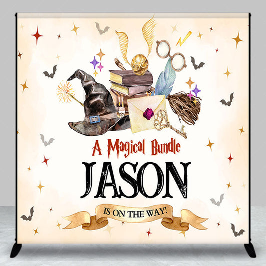 Lofaris Custom Magical Bundle Map Bats Baby Shwoer Backdrop