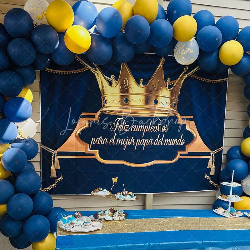 Lofaris Custom Matte Vinyl Party Backdrop with Photo Text