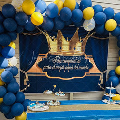Lofaris Custom Matte Vinyl Party Backdrop with Photo Text