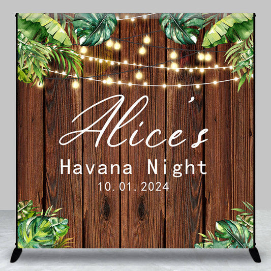 Lofaris Custom Monstera Summer Wood Havana Night Backdrop