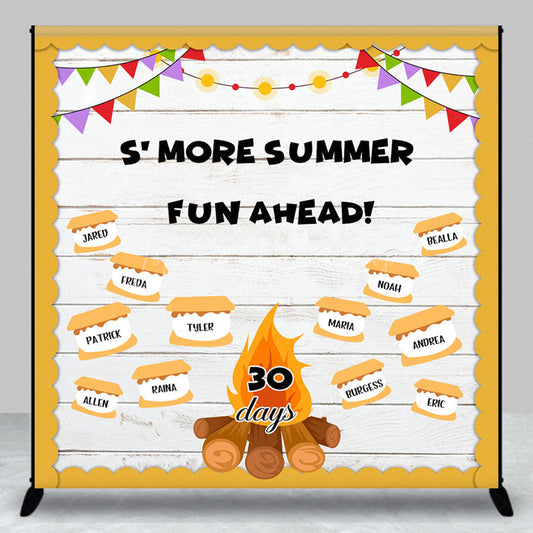 Lofaris Custom More Summer Fun Ahead 30 Days Wooden Backdrop