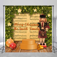 Lofaris Custom Music Nutcracker Family Christmas Backdrop