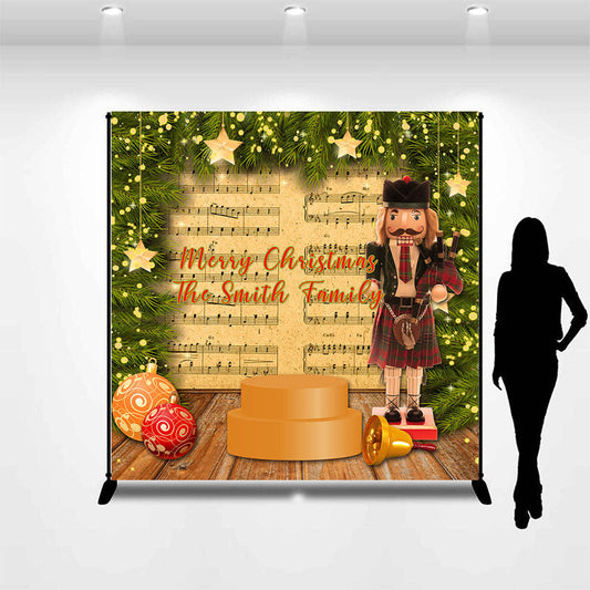 Lofaris Custom Music Nutcracker Family Christmas Backdrop