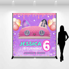 Lofaris Custom Name Candy Balloons 6th Birthday Backdrop