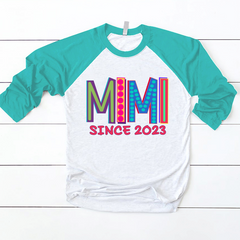 Lofaris Custom Name Colorful Mimi Since 2023 Baseball Shirt