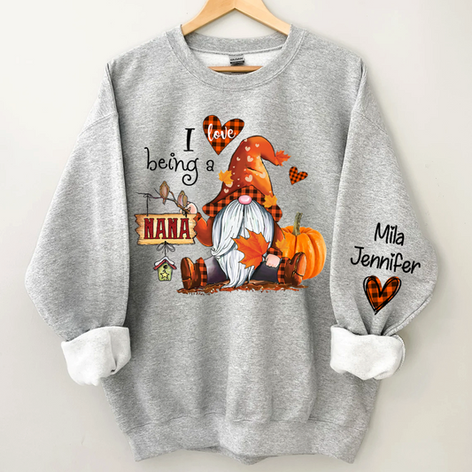 Lofaris I love being Nana Fall Gnome With Kids CTH01 Sweatshirt
