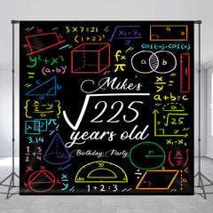 Lofaris Custom Name Geometric Maths 15th Birthday Backdrop