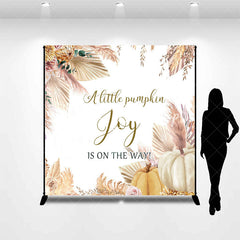 Lofaris Custom Name Little Pumpkin Boho Baby Shower Backdrop