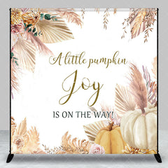 Lofaris Custom Name Little Pumpkin Boho Baby Shower Backdrop