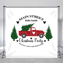 Lofaris Custom Name Main Street Truck Christmas Backdrop