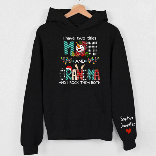 Lofaris Custom Name Mom Grandma And Kids Christmas Hoodie