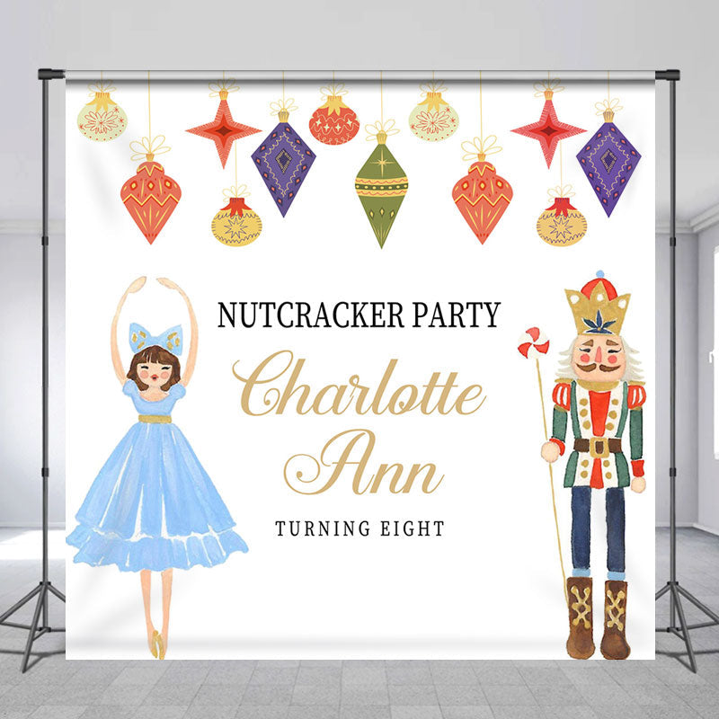 Lofaris Custom Name Nutcracker Party 8th Birthday Backdrop