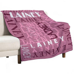 Lofaris Custom Name Rasberry Color Blanket Adult Kid Gifts